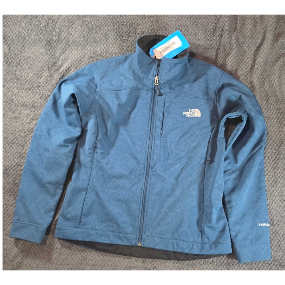 The North Face Apex Bionic Softshell Jacket Blue Paisley Floral Womens Medium